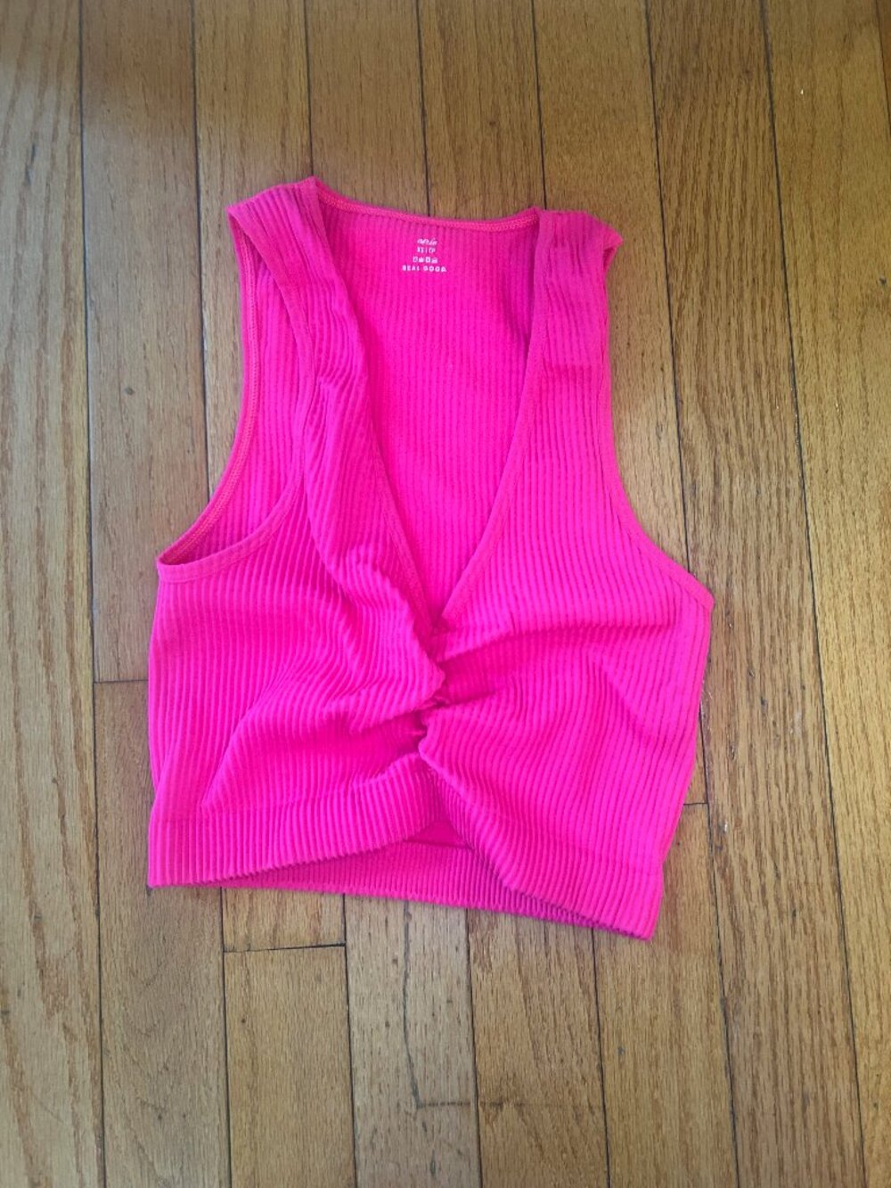 Aerie - Hot Pink Ribbed Crop Top - Women's XS